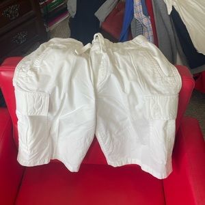 Boys white polo shorts